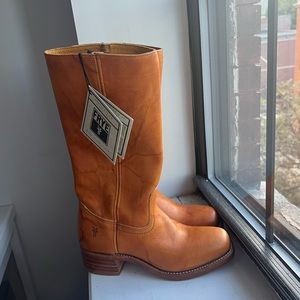 Frye Women’s Campus 14L Tall Pull On Square Toe Boots - Saddle Sunrise - 9 - NWT
